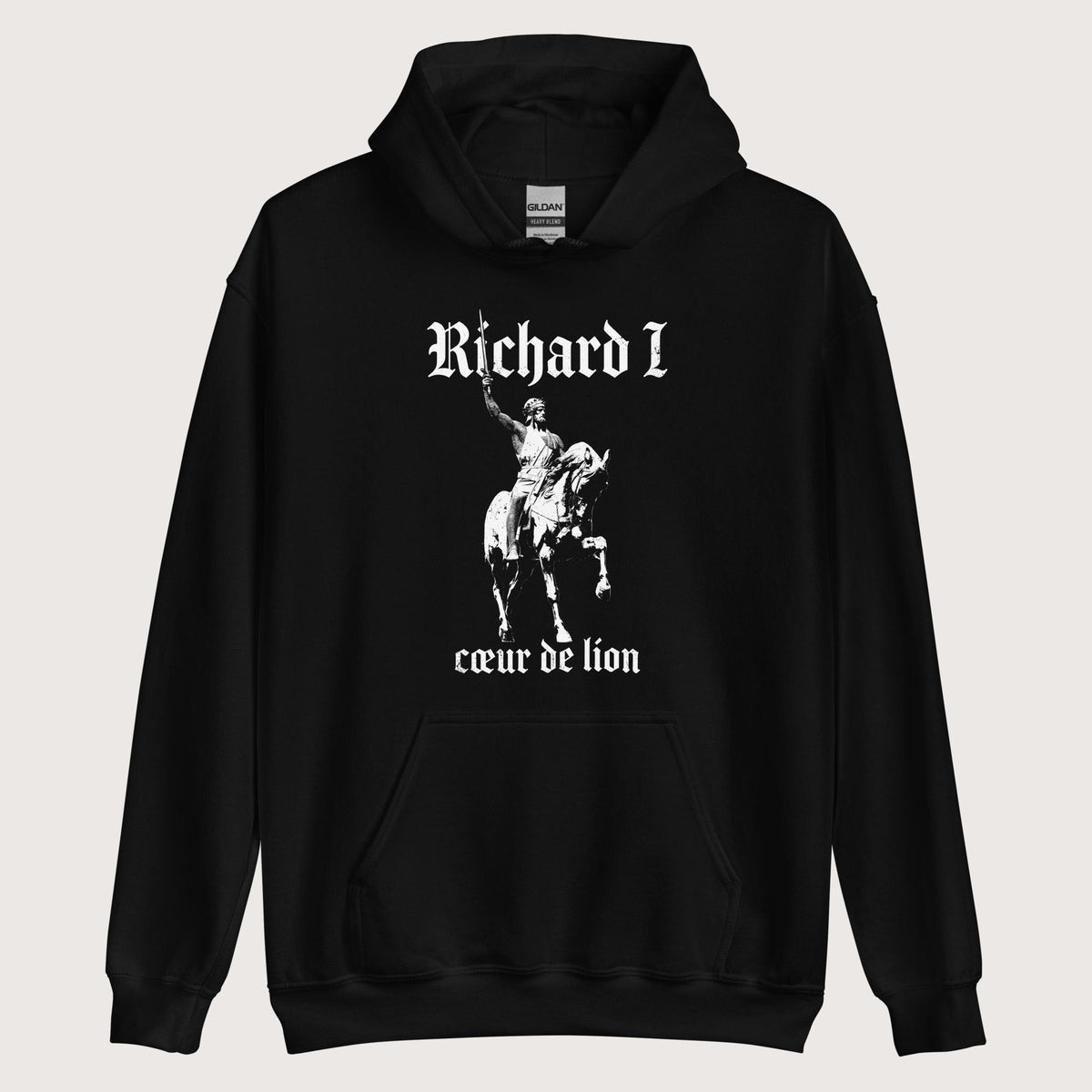 Black Richard I Coeur de Lion Hoodie - history buff gift by HistoHead