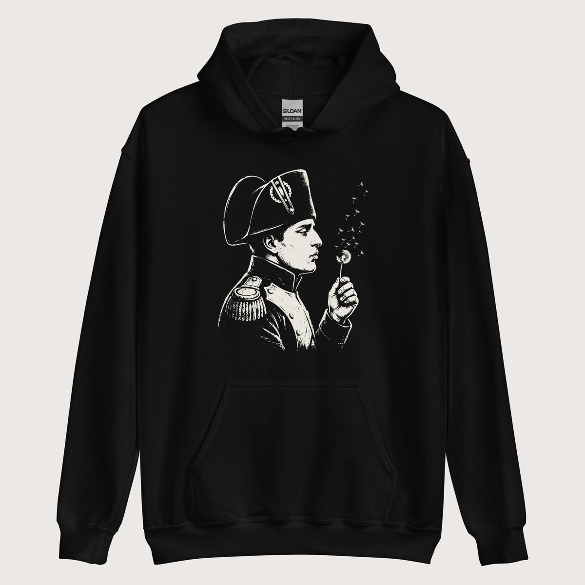 Black Napoleon Bonaparte Blowing Wishes Hoodie - history buff gift by HistoHead