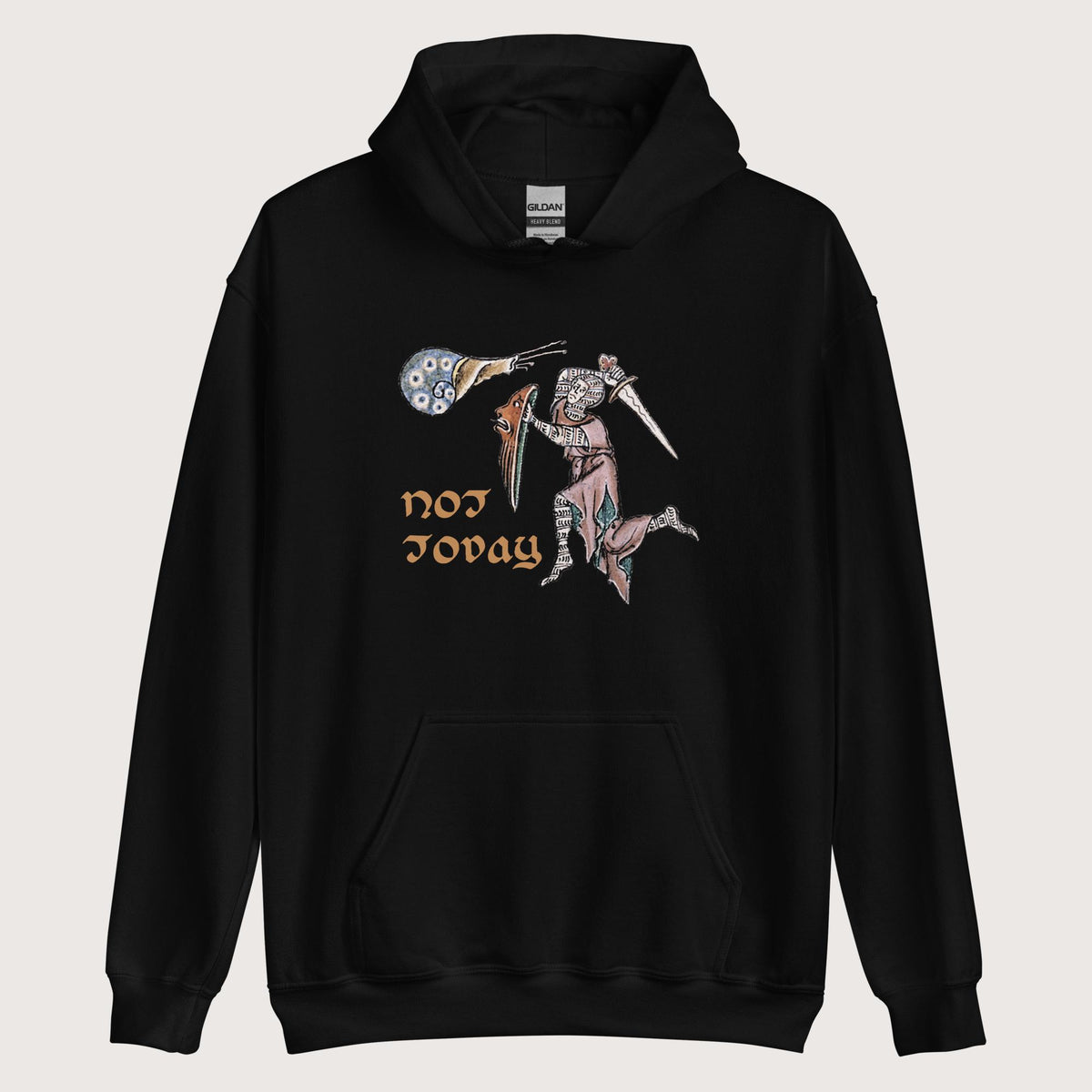 Black Not Today Snail Hoodie - history buff gift by HistoHead