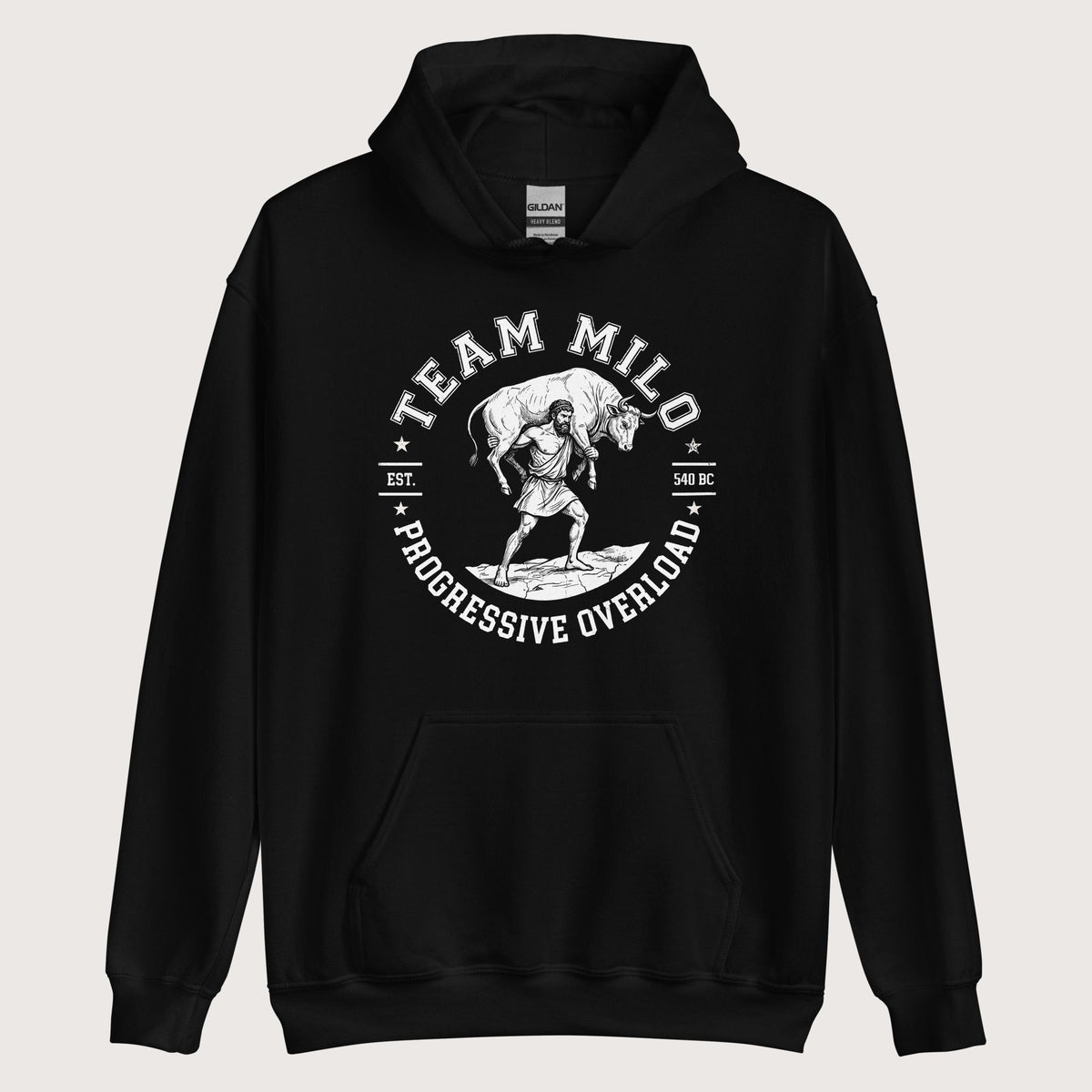 Black Team Milo Hoodie - history buff gift by HistoHead