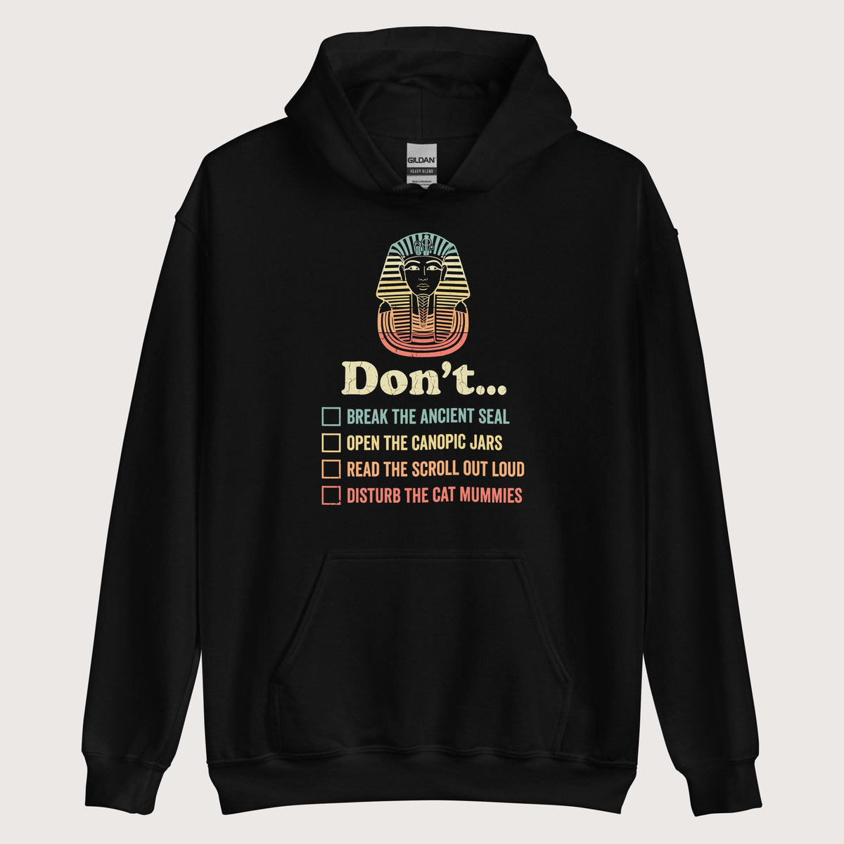 Black King Tutankhamun Advice Hoodie - history buff gift by HistoHead