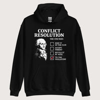 Black Robespierre's Conflict Resolution Hoodie - history buff gift by HistoHead