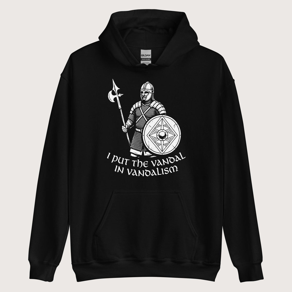 Black Vandal in Vandalism Hoodie - history buff gift by HistoHead