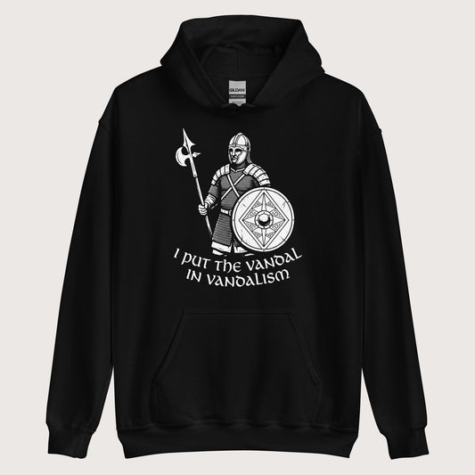 Black Vandal in Vandalism Hoodie - history buff gift by HistoHead