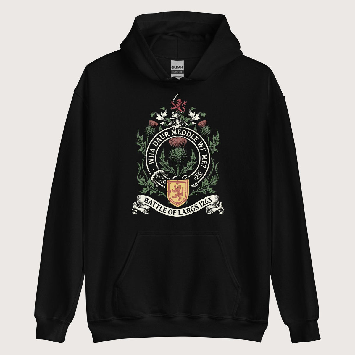 Black Scotland Battle of Largs 1263 Hoodie - history buff gift by HistoHead