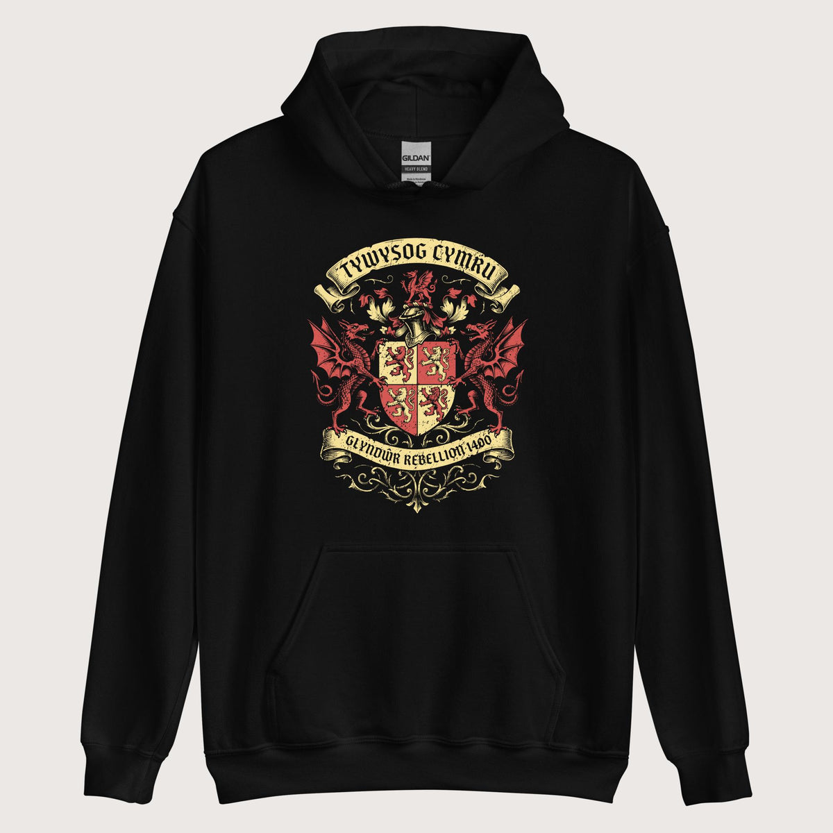 Black Glyndwr Rebellion 1400 Hoodie - history buff gift by HistoHead