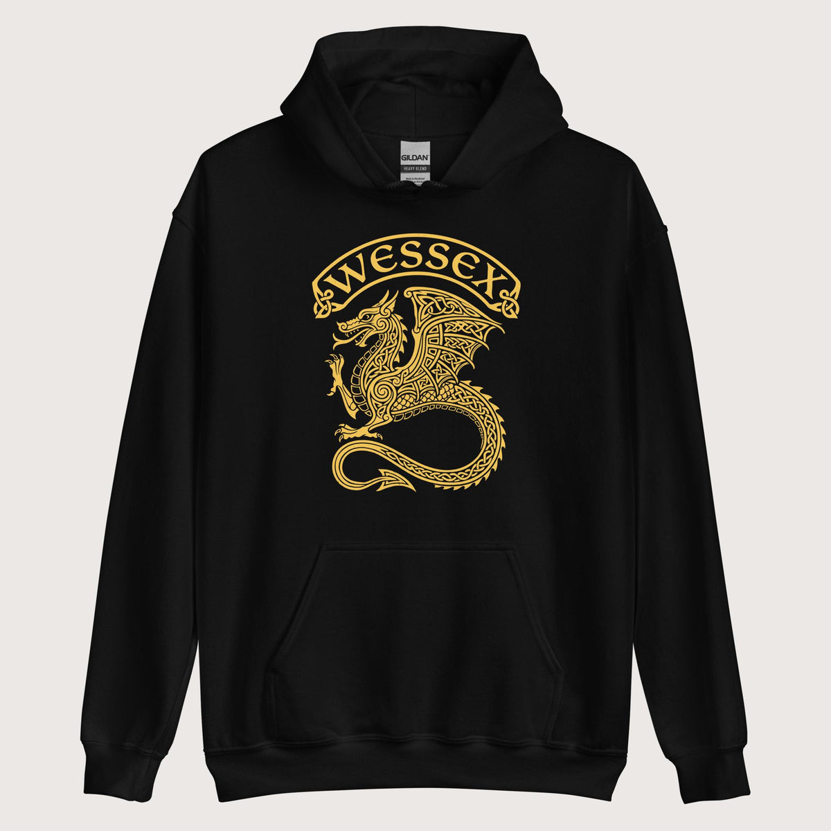 Black Wessex Dragon Hoodie - history buff gift by HistoHead