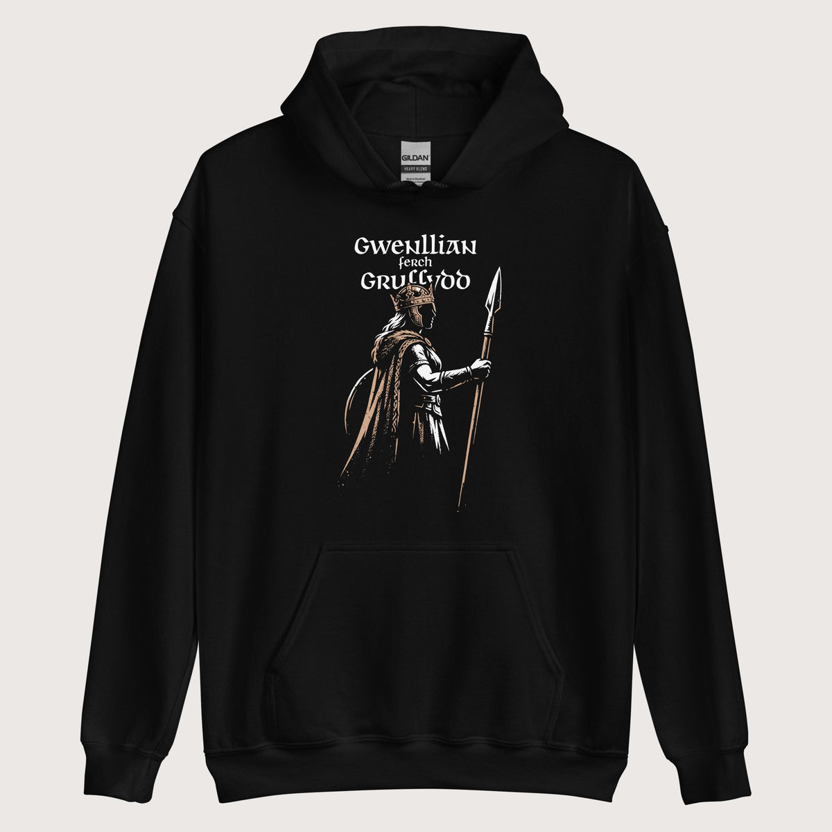 Black Gwenllian ferch Gruffydd Hoodie - history buff gift by HistoHead