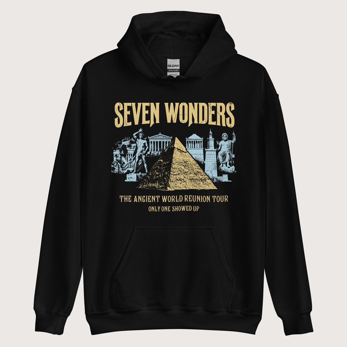 Black Seven Wonders Reunion Tour Hoodie - history buff gift by HistoHead
