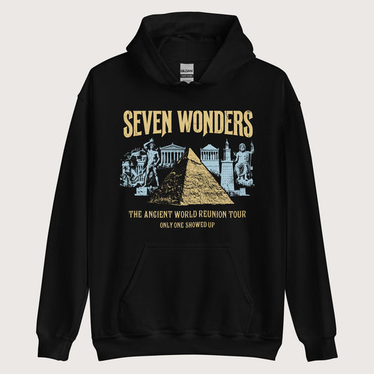 Black Seven Wonders Reunion Tour Hoodie - history buff gift by HistoHead