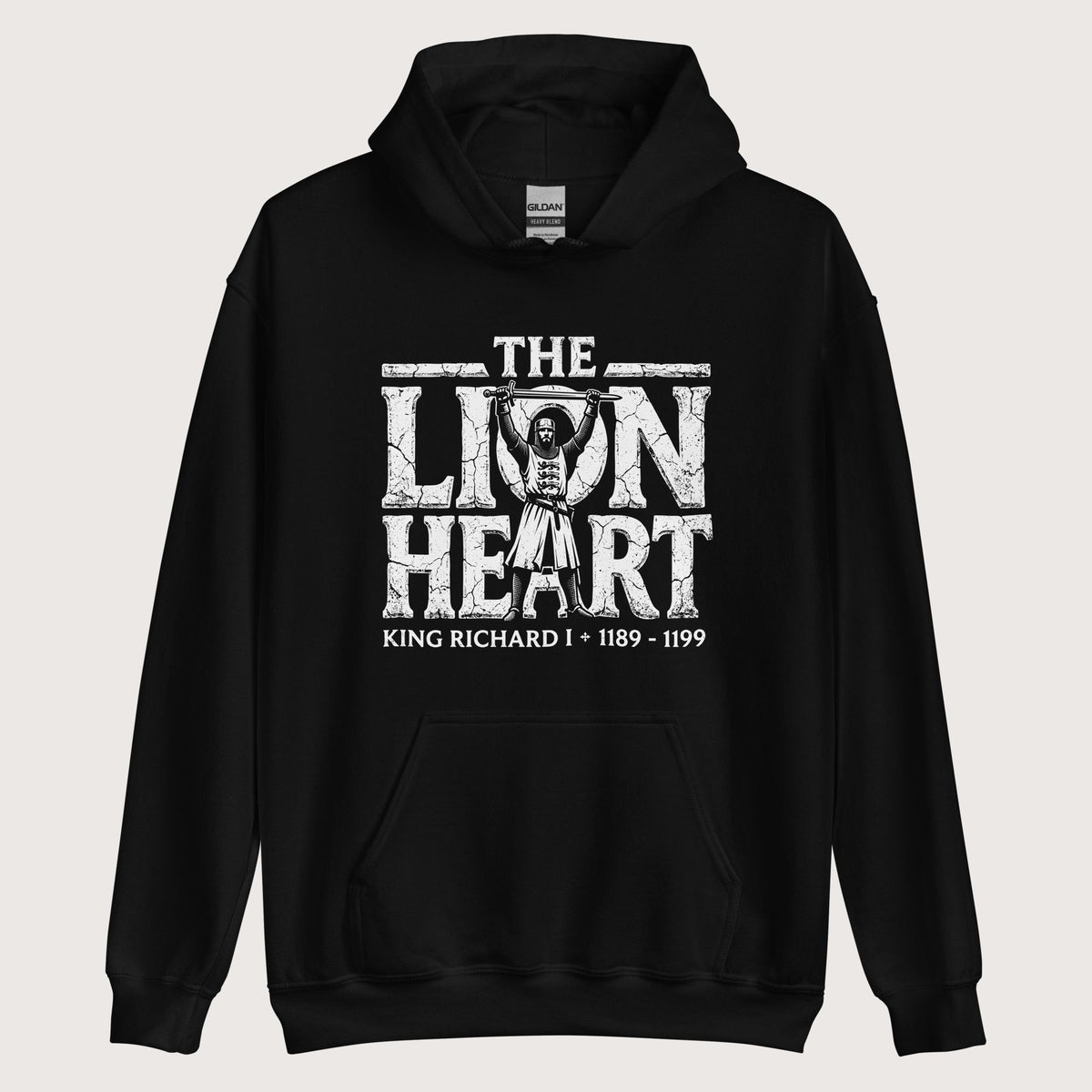 Black Richard the Lionheart Hoodie - history buff gift by HistoHead