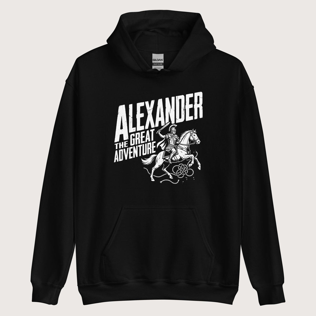 Black Alexander the Great Adventure Hoodie - history buff gift by HistoHead