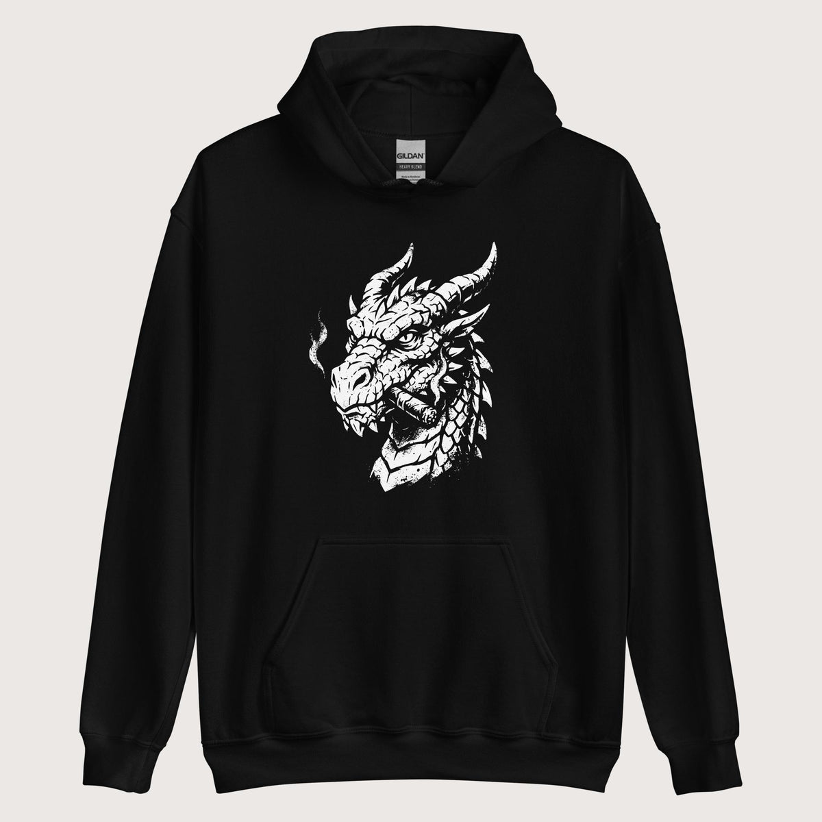 Black Smoking Dragon Hoodie - history buff gift by HistoHead