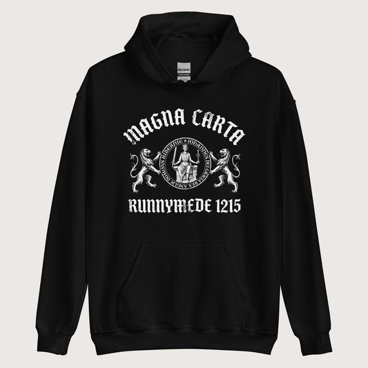 Black Magna Carta King John Seal Hoodie - history buff gift by HistoHead