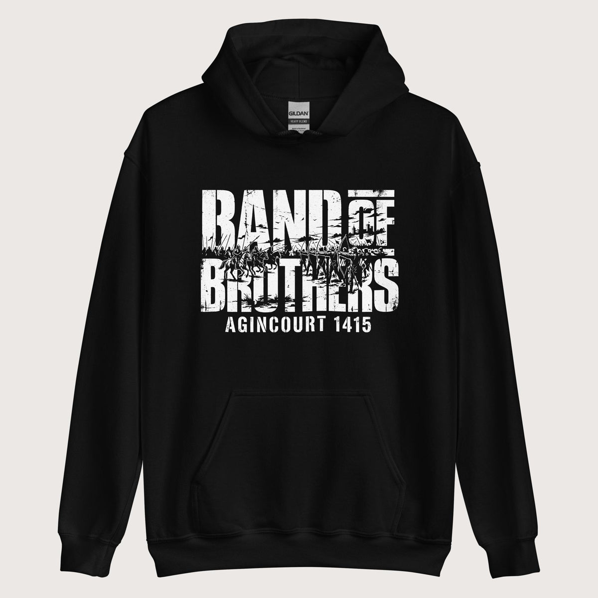 Black Band of Brothers Agincourt 1415 Hoodie - history buff gift by HistoHead