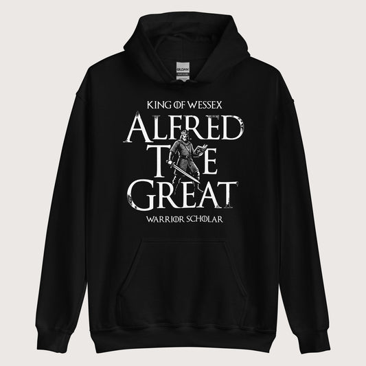 Black Alfred the Great Scholar King Hoodie - history buff gift by HistoHead