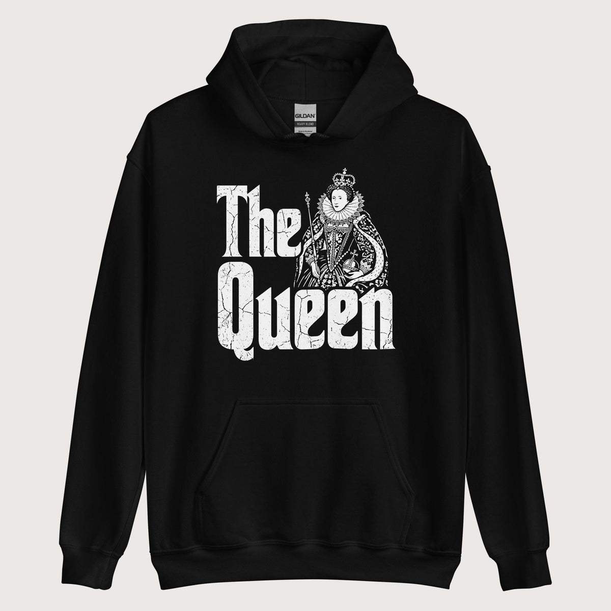 Black Queen Elizabeth I Hoodie - history buff gift by HistoHead