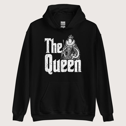 Black Queen Elizabeth I Hoodie - history buff gift by HistoHead