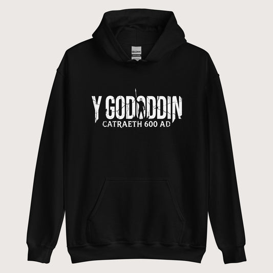 Black Y Gododdin Catraeth 600 Hoodie - history buff gift by HistoHead