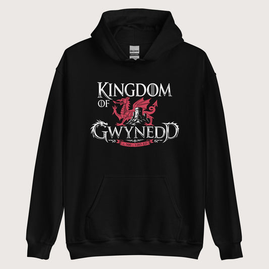 Black Kingdom of Gwynedd Hoodie - history buff gift by HistoHead