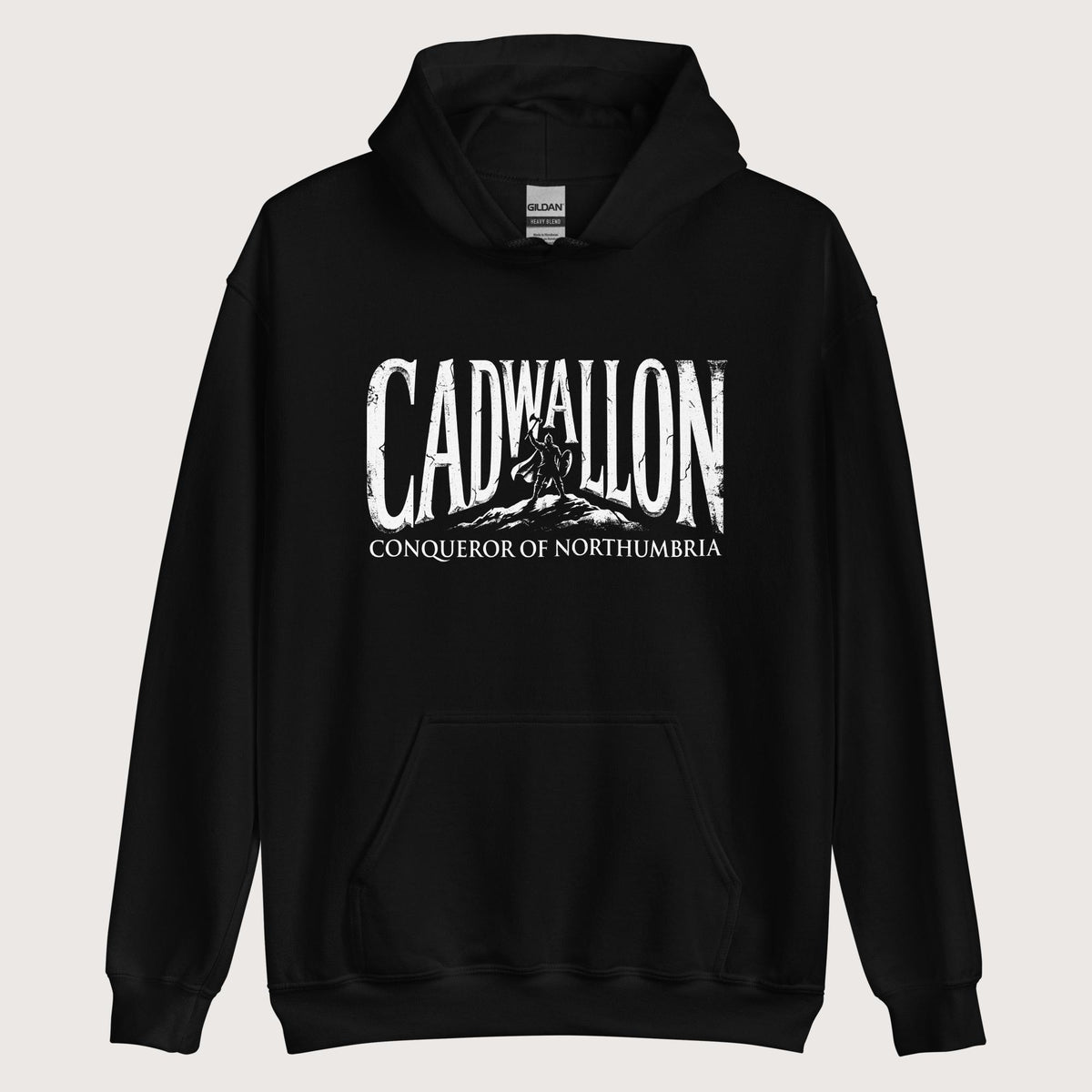 Black Cadwallon Conqueror of Northumbria Hoodie - history buff gift by HistoHead