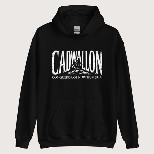 Black Cadwallon Conqueror of Northumbria Hoodie - history buff gift by HistoHead
