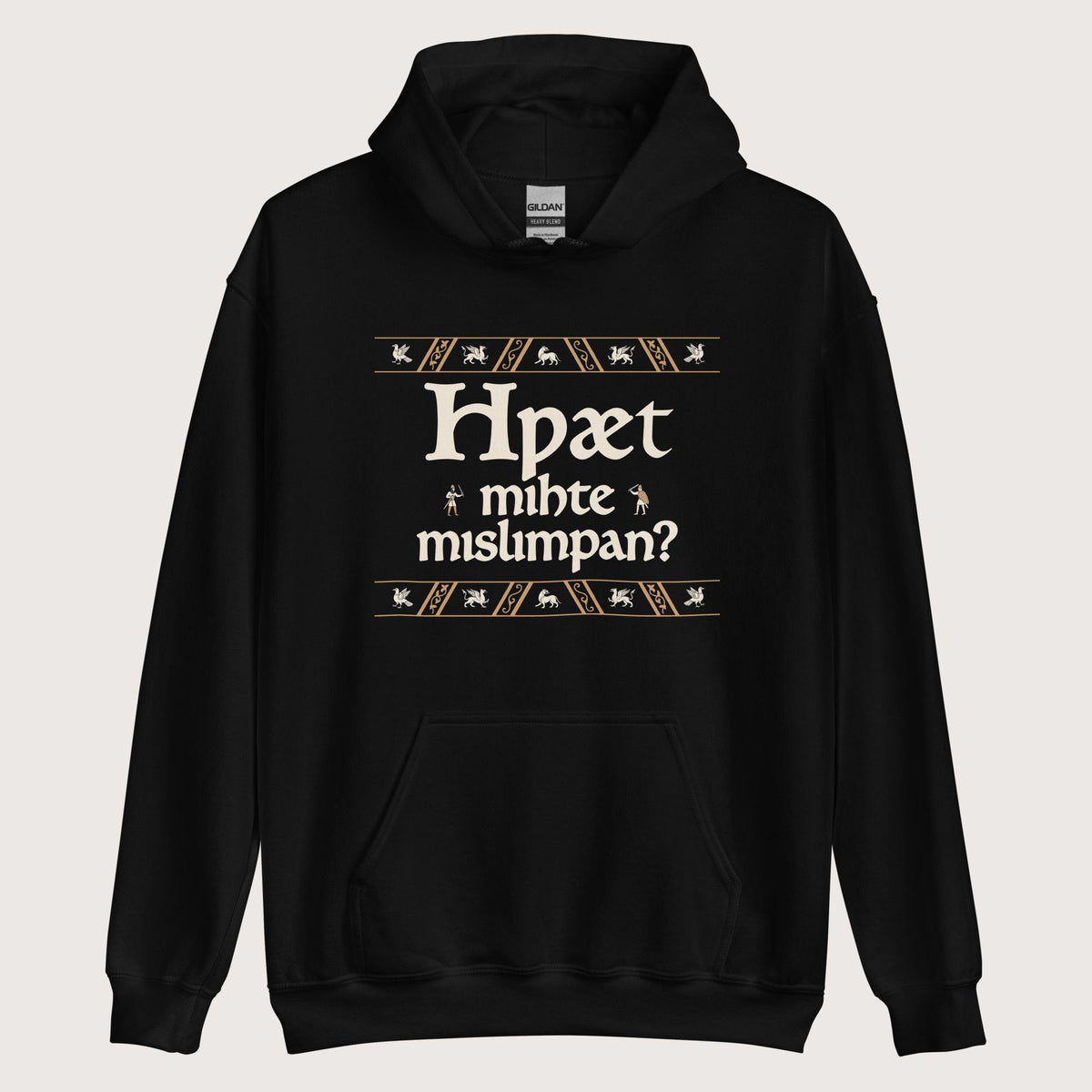 Black What Could Possibly Go Wrong in Old English (Wynn Version) Hoodie - history buff gift by HistoHead