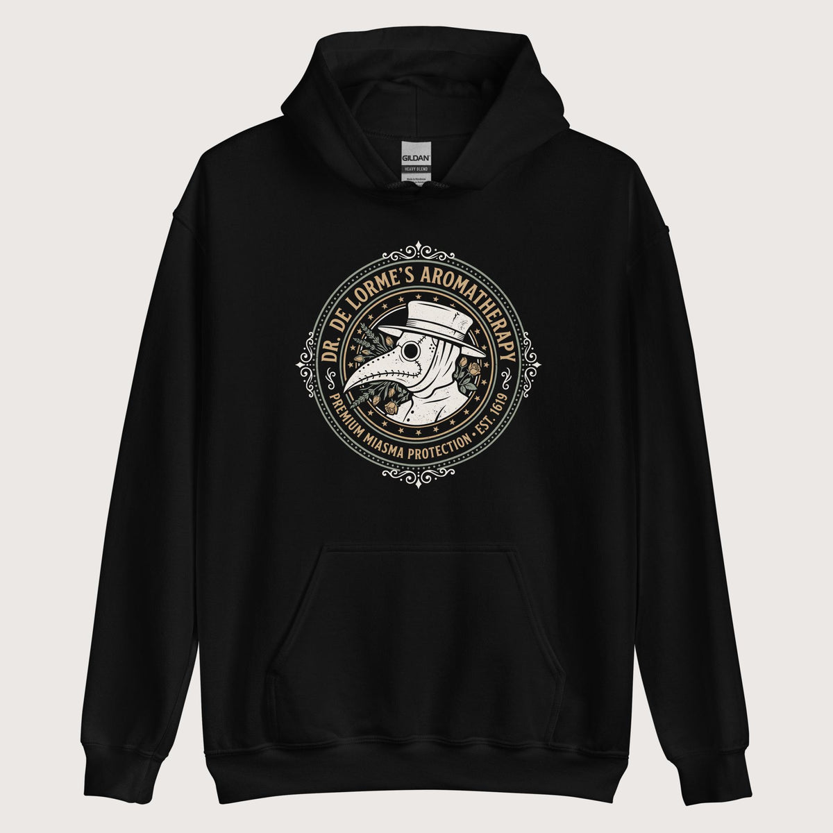 Black Dr. De Lorme's Aromatherapy Hoodie - history buff gift by HistoHead