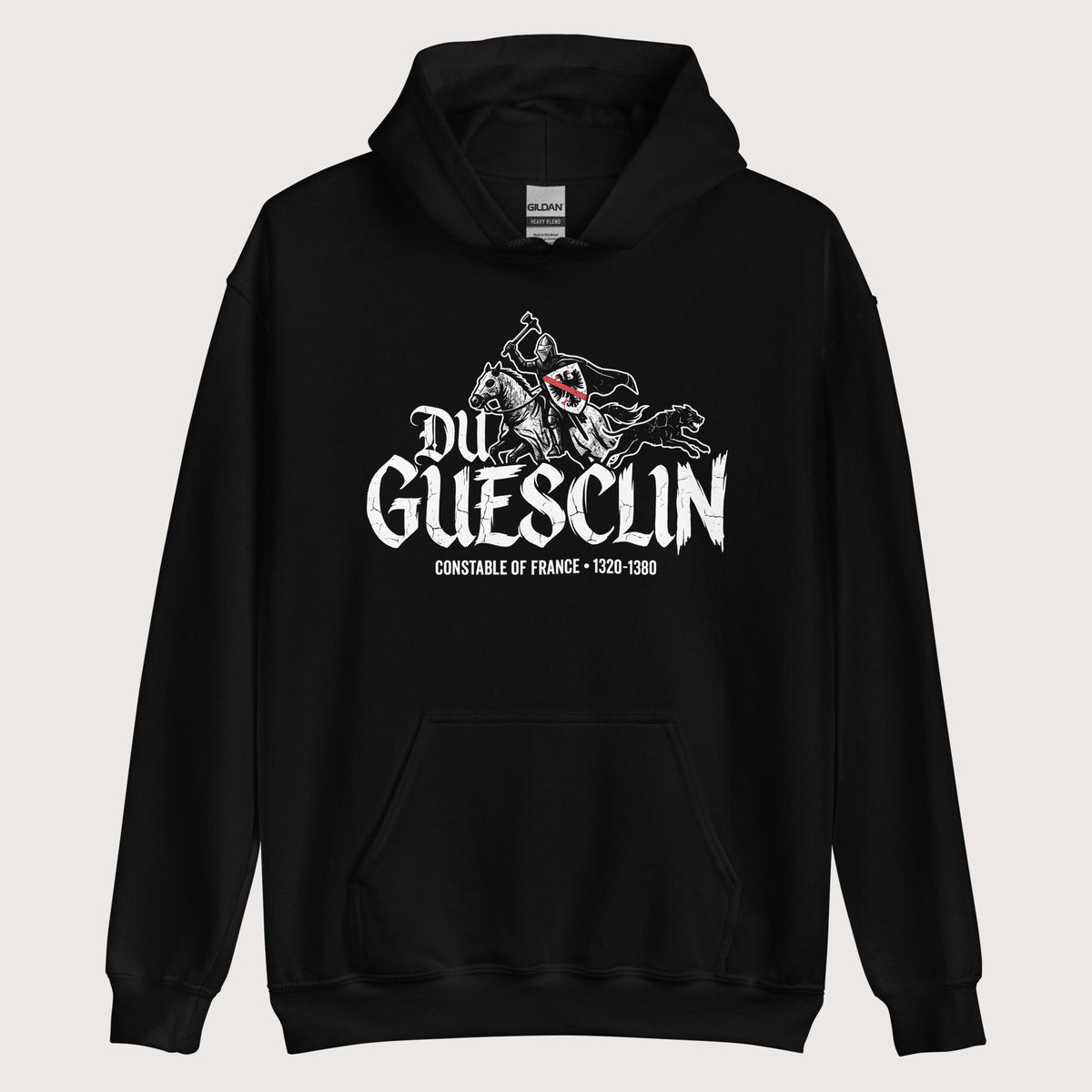 Black Du Guesclin Hoodie - history buff gift by HistoHead
