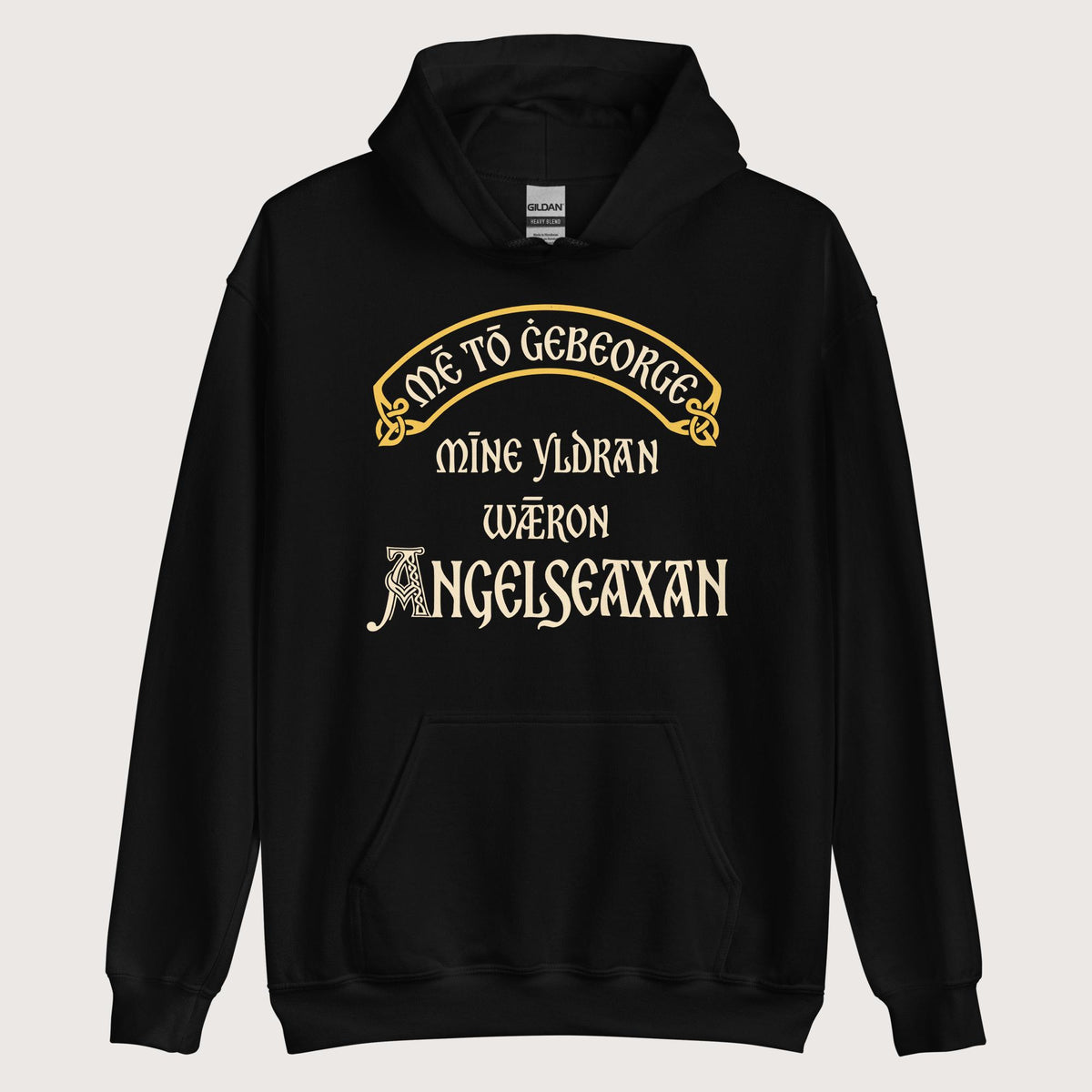 Black In My Defense My Ancestors Were Anglo-Saxons in Old English Hoodie - history buff gift by HistoHead