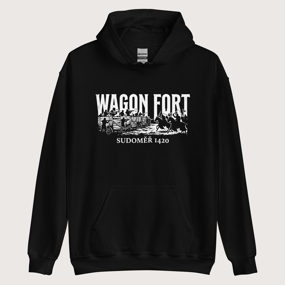 Black Wagon Fort Battle of Sudoměř Hoodie - history buff gift by HistoHead