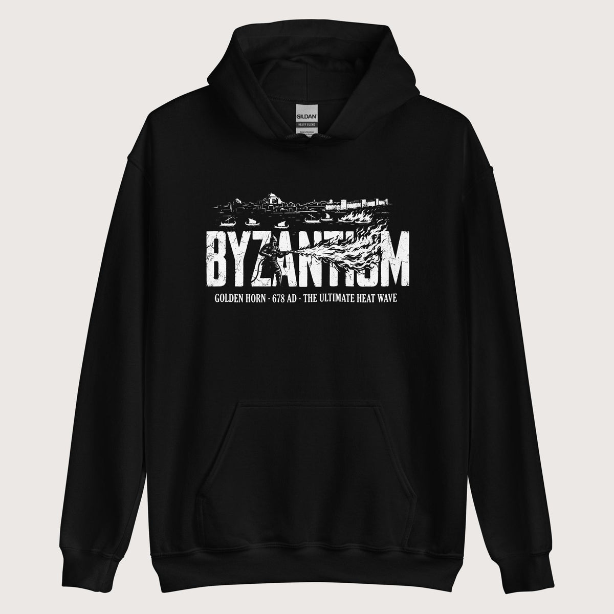 Black Greek Fire 678 Hoodie - history buff gift by HistoHead