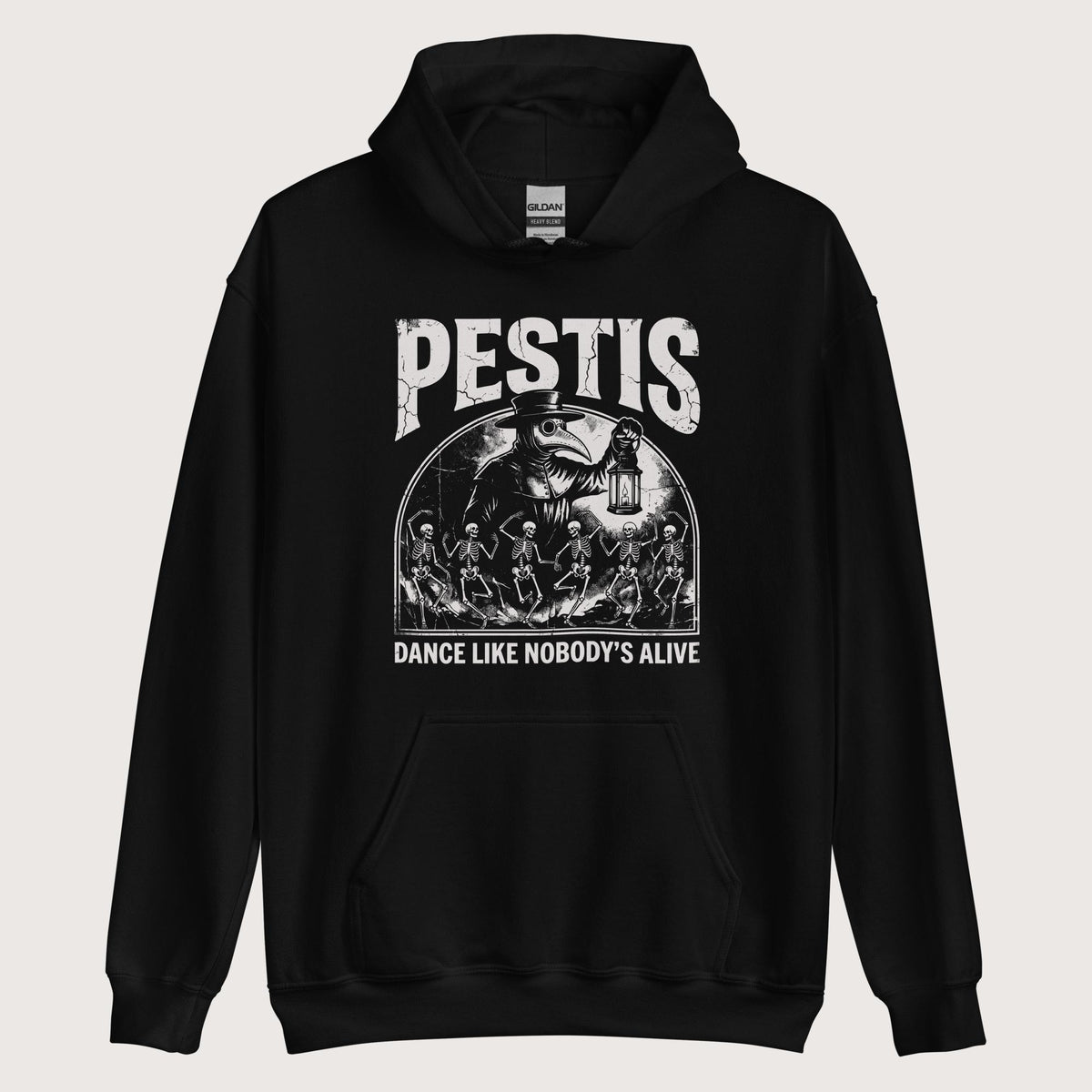 Black Pestis Dance Hoodie - history buff gift by HistoHead