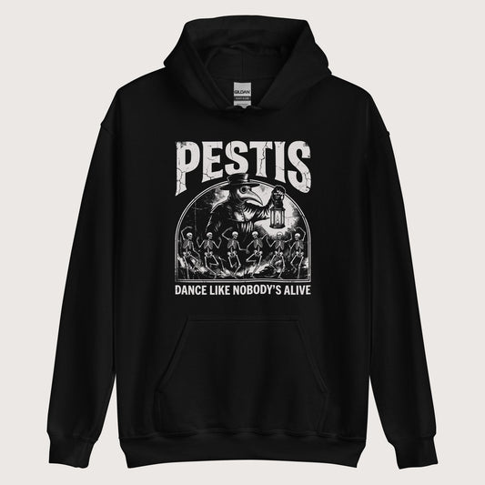 Black Pestis Dance Hoodie - history buff gift by HistoHead