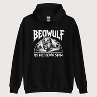 Black Beowulf That Is No Pleasant Place Old English Hoodie - history buff gift by HistoHead