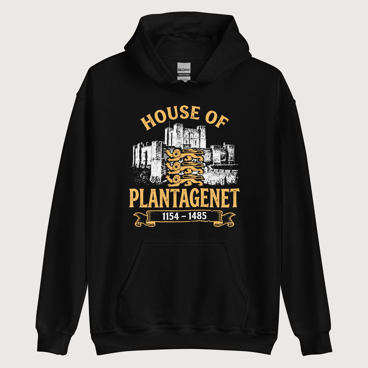 Black House of Plantagenet Hoodie - history buff gift by HistoHead