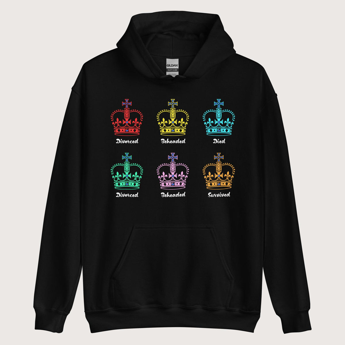 Black Six Queens Hoodie - history buff gift by HistoHead