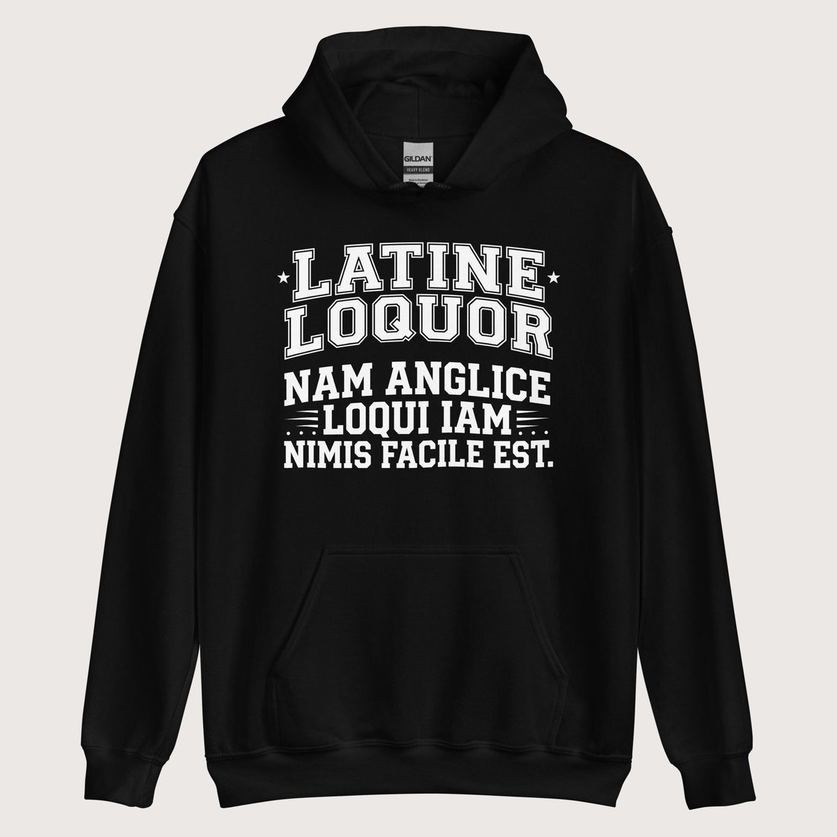Black I Speak Latin Because English Is Too Easy Now Hoodie - history buff gift by HistoHead
