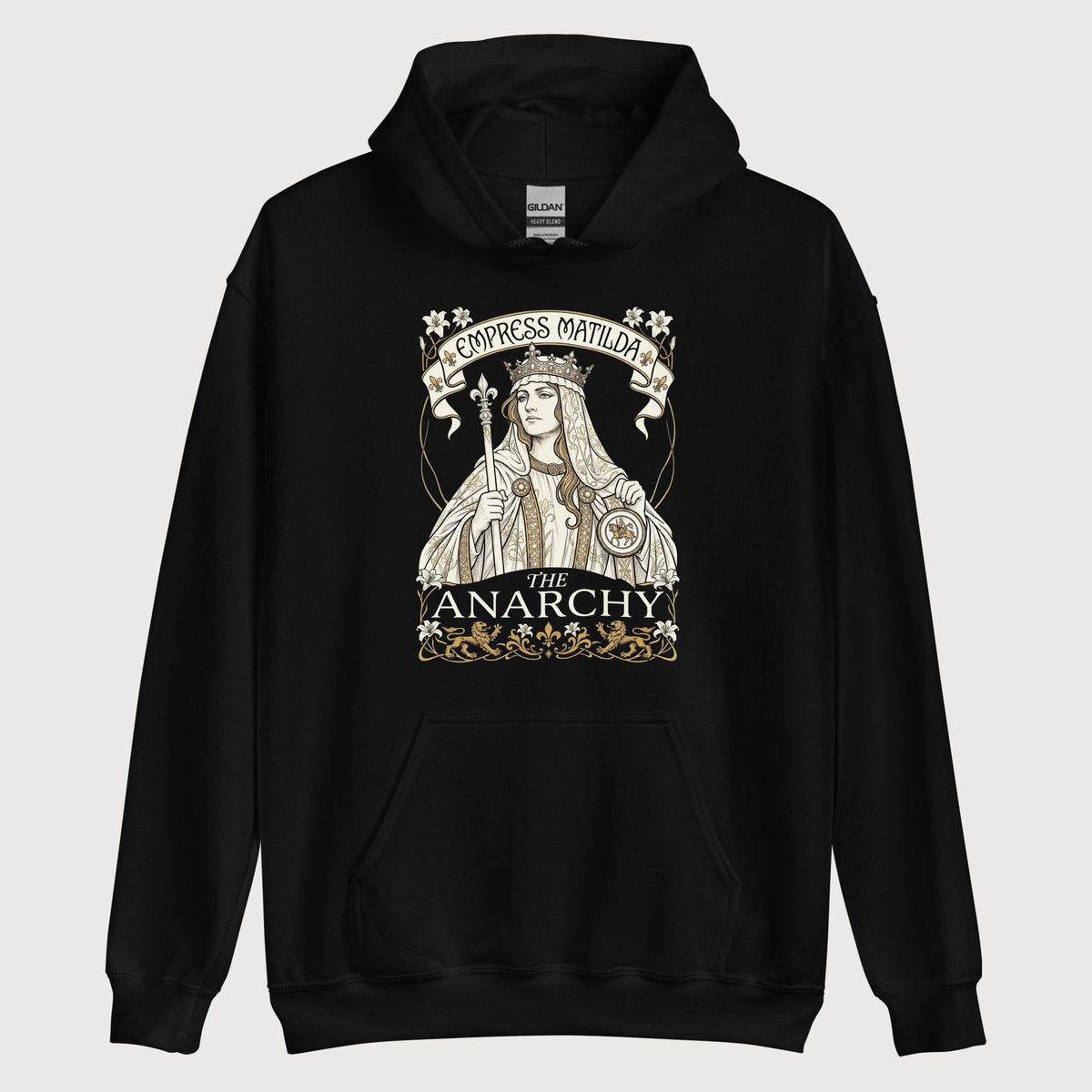 Black Empress Matilda The Anarchy Hoodie - history buff gift by HistoHead