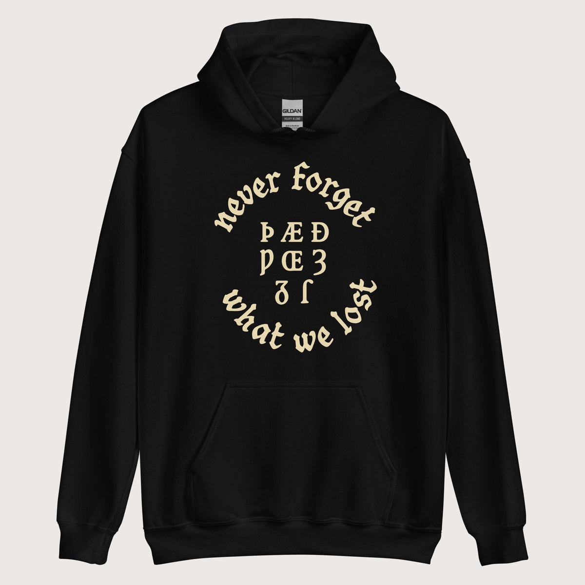 Black Never Forget Lost Letters Hoodie - history buff gift by HistoHead