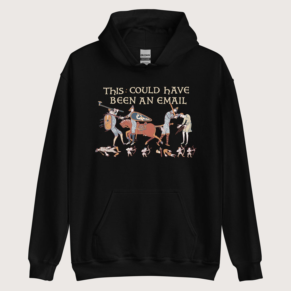 Black Bayeux Tapestry This Could Have Been an Email Hoodie - history buff gift by HistoHead