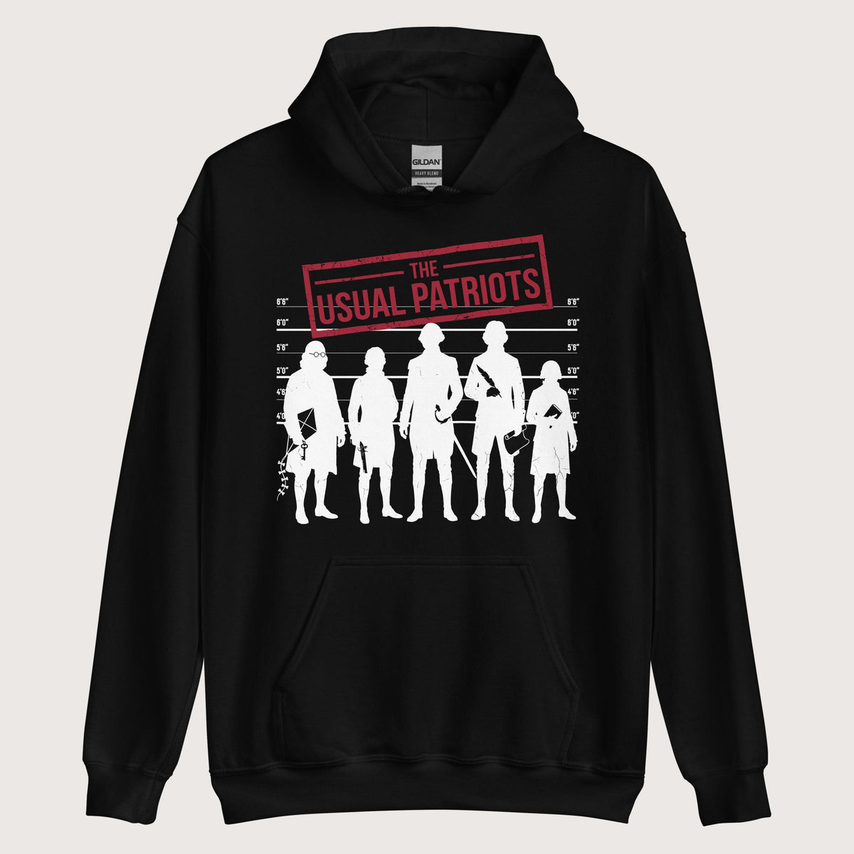 Black The Usual Patriots Hoodie - history buff gift by HistoHead