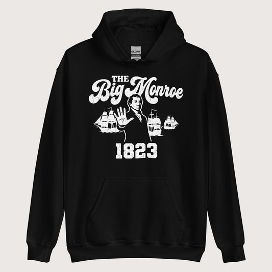 Black The Big Monroe Hoodie - history buff gift by HistoHead