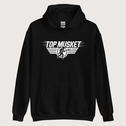 Black Top Musket Hoodie - history buff gift by HistoHead
