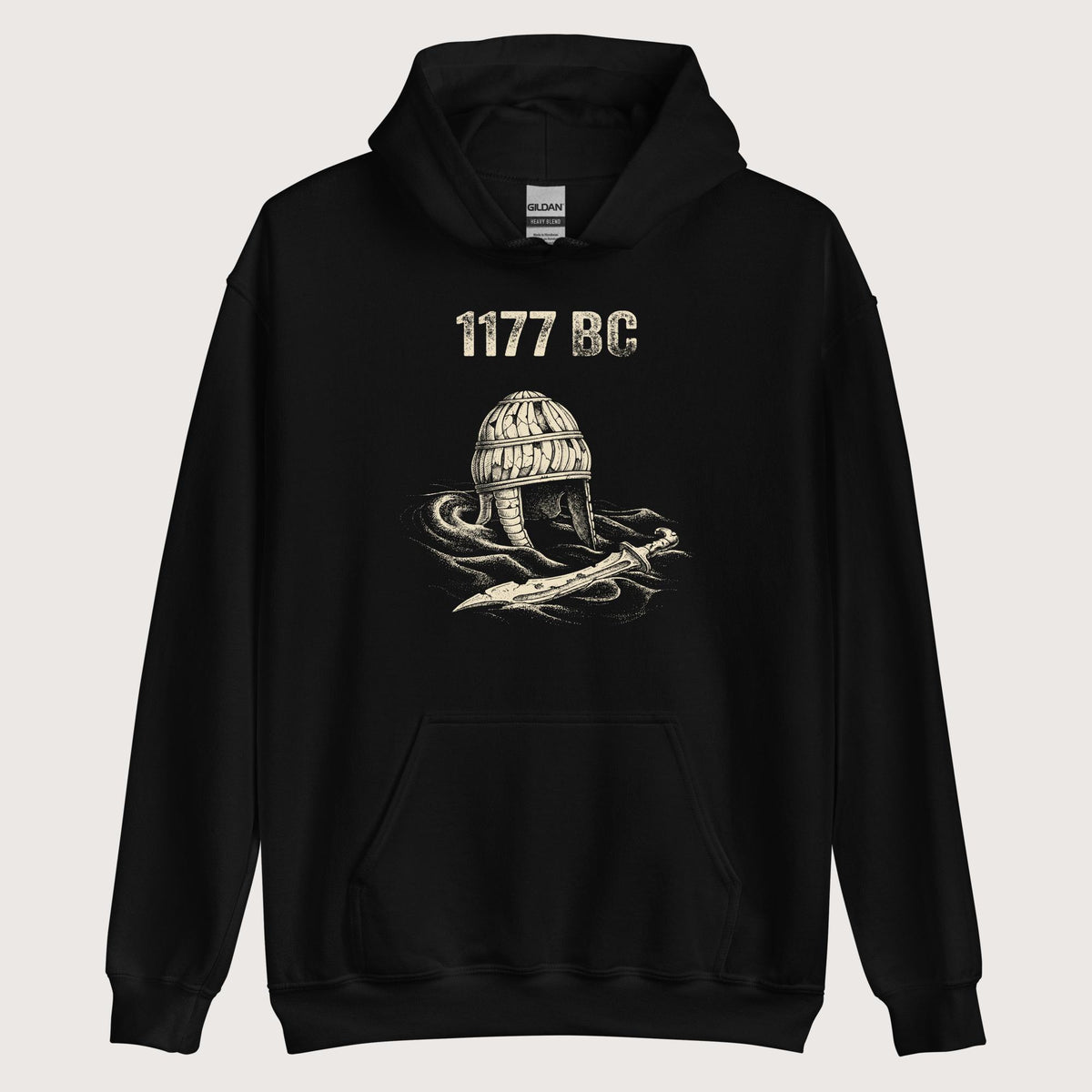 Black 1177 BC Hoodie - history buff gift by HistoHead