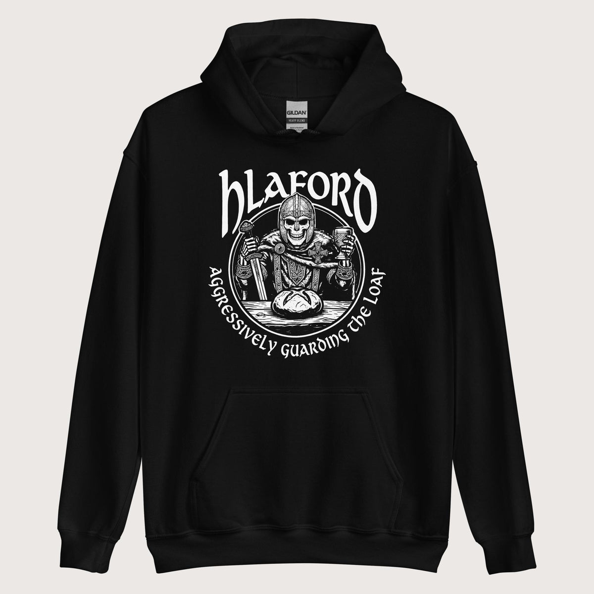 Black Hlaford Loaf Guardian Hoodie - history buff gift by HistoHead
