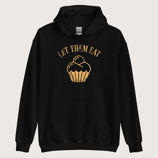 Black Let Them Eat Cake Hoodie - history buff gift by HistoHead