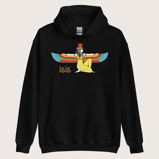 Black Egyptian Goddess Isis Hoodie - history buff gift by HistoHead