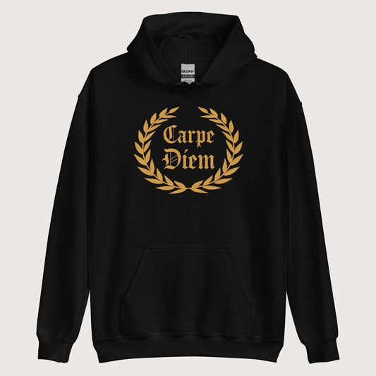 Black Carpe Diem Hoodie - history buff gift by HistoHead