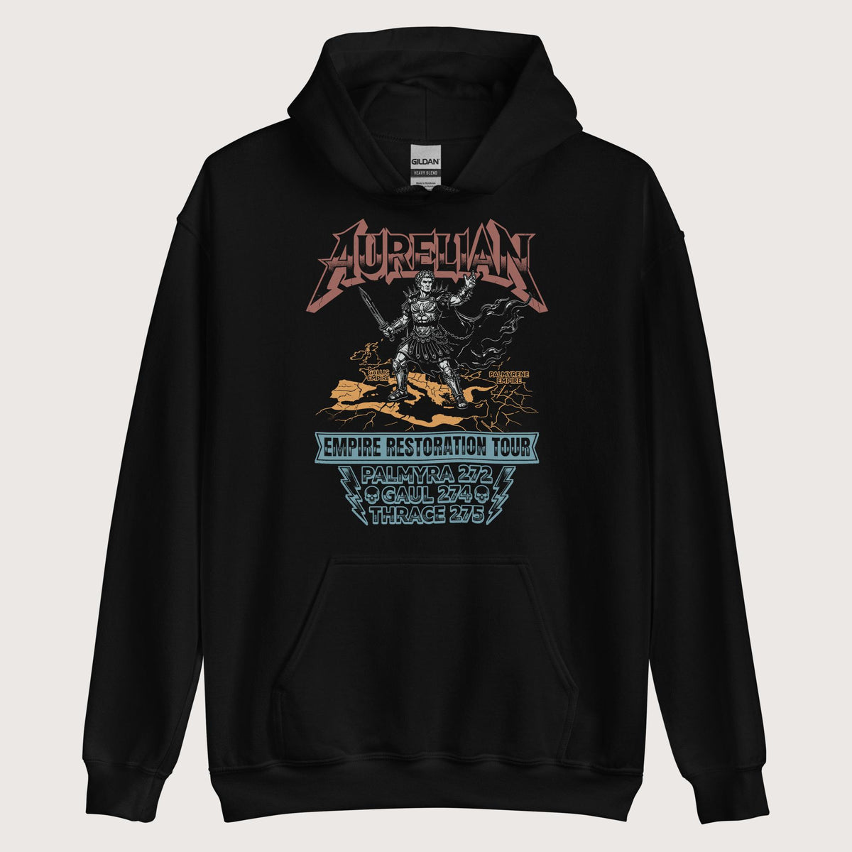 Black Aurelian Empire Restoration Tour Hoodie - history buff gift by HistoHead